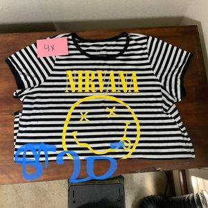 Torrid striped Nirvana tee